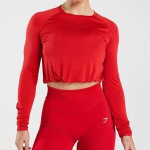 Gymshark Fiery Red Long Sleeve Top